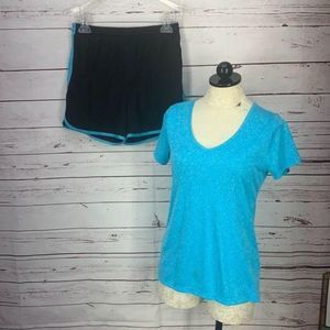 Zelos Teal Size Small 2 piece athletic‎ wear